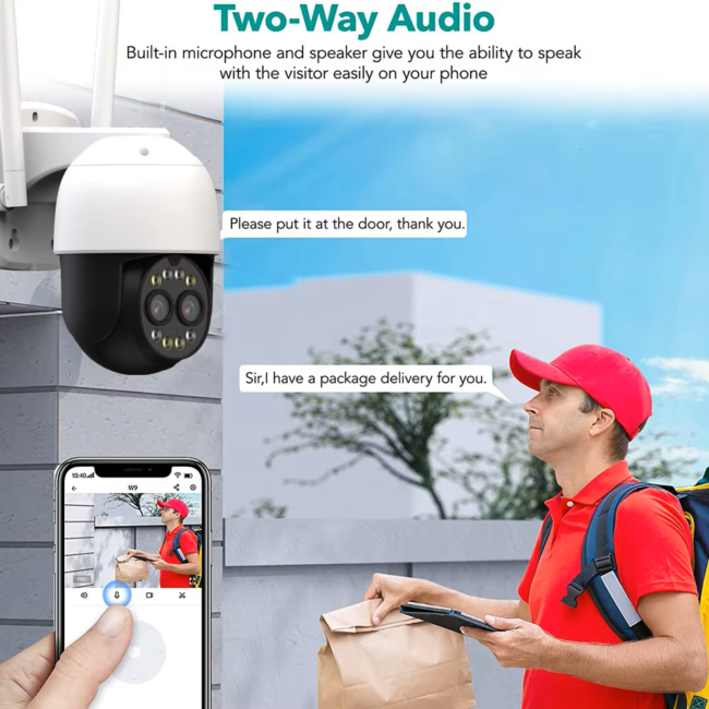 Two Way Communication CCTV WiFi Wired Camera